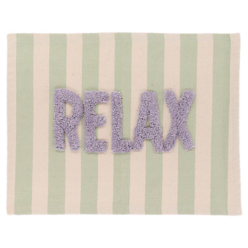 Dywan bawełniany RELAX Tendance 45x60 cm łazienkowy zielono kremowy 1 szt.