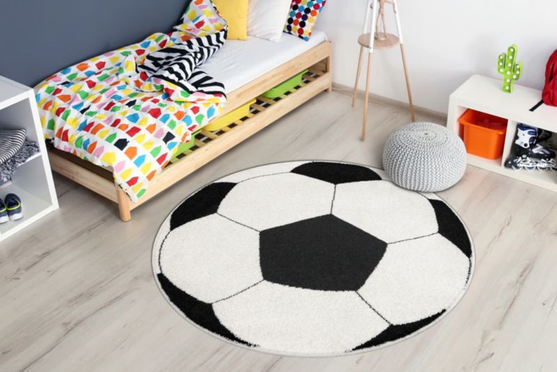 Dywan Boisko RugsX koło 100 cm czarny SIL039 1 szt.