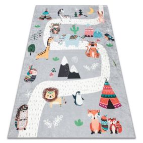 Dywan dla dzieci Bambino RugsX 140x190 cm szary I177 1 szt.