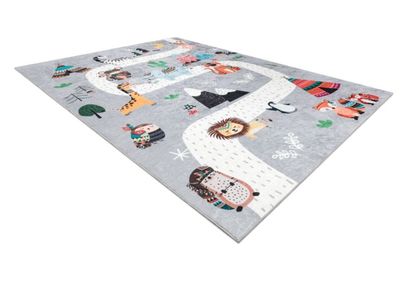Dywan dla dzieci Bambino RugsX 140x190 cm szary I177 1 szt.