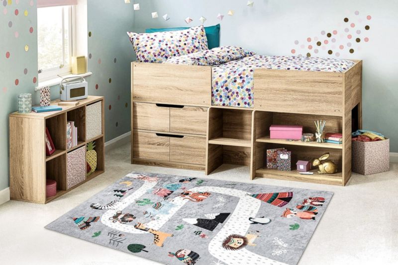 Dywan dla dzieci Bambino RugsX 140x190 cm szary I177 1 szt.