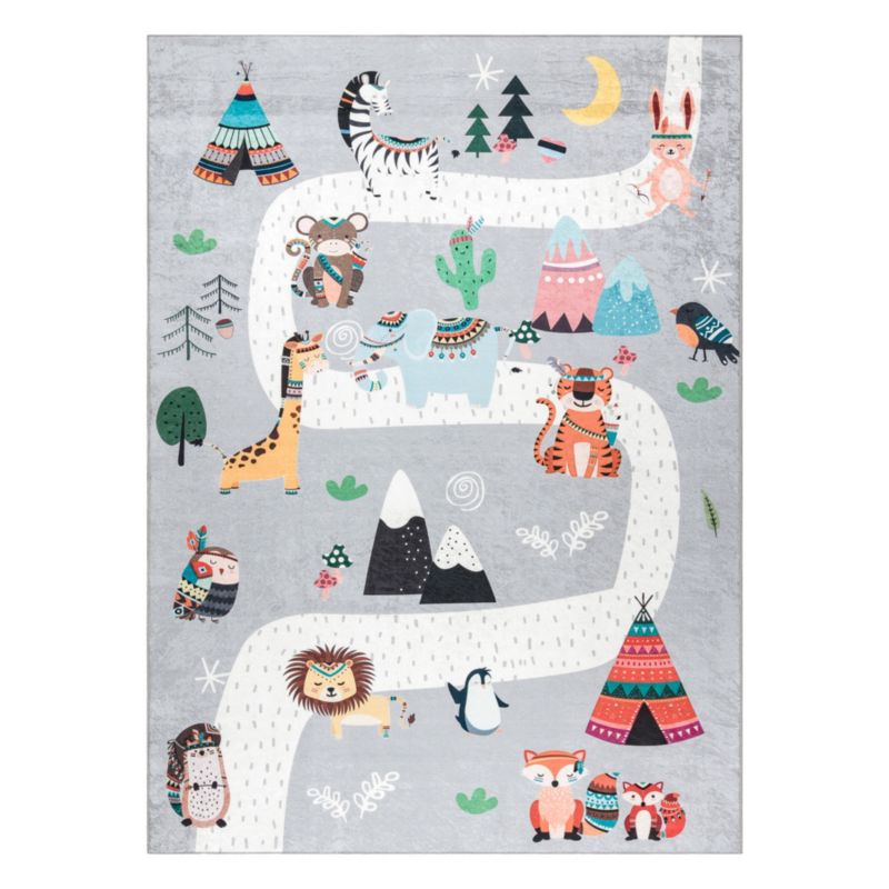 Dywan dla dzieci Bambino RugsX 80x150 cm szary I149 1 szt.