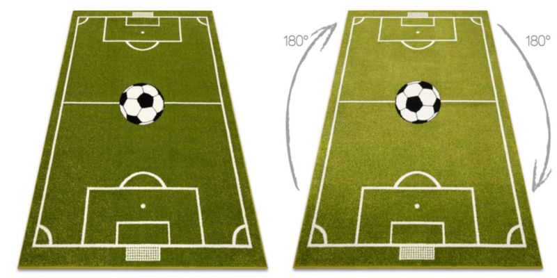 Dywan dla dzieci Boisko RugsX 140x200 cm zieleń TM008 1 szt.