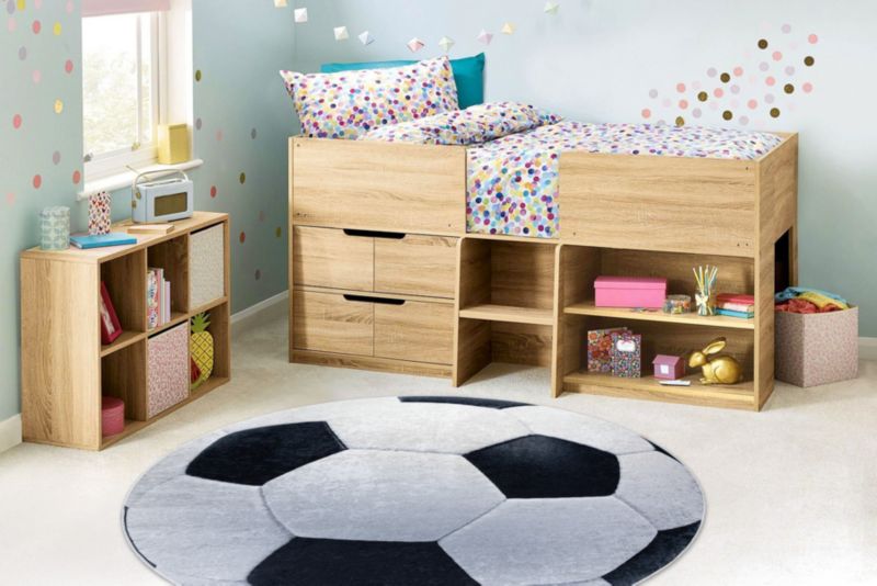 Dywan dla dzieci Boisko RugsX koło 80 cm biały I164 1 szt.