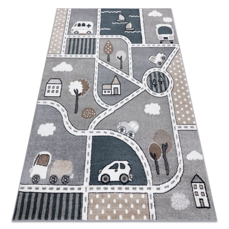 Dywan dla dzieci Fun RugsX 240x330 cm szary O193 1 szt.