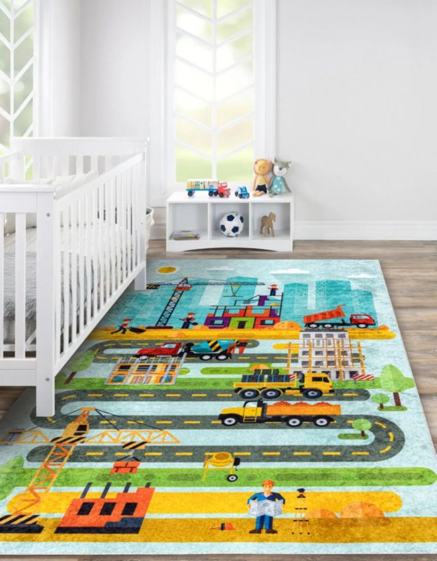 Dywan dla dzieci Junior RugsX 120x170 cm niebieski BR030 1 szt.