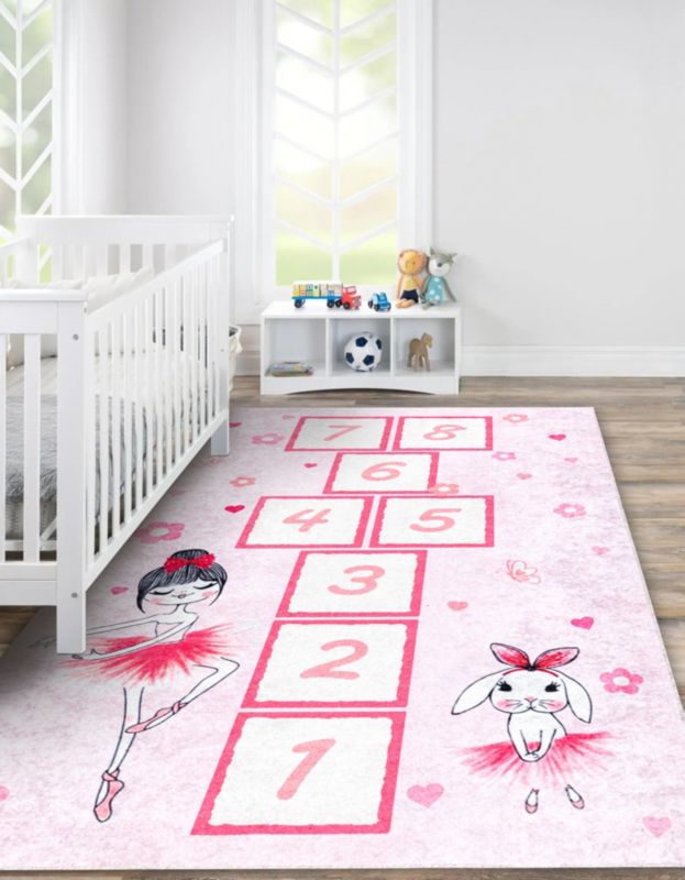 Dywan dla dzieci Junior RugsX 140x190 cm róż BR176 1 szt.