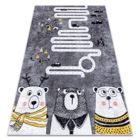 Dywan dla dzieci Junior RugsX 160x220 cm szary BR041 1 szt.