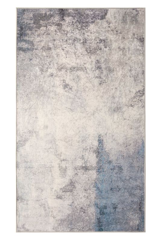 Dywan Indavo Stamp melanż ivory 60 x 100 cm niebieski