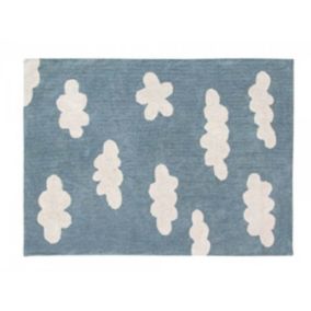 Dywan Lorena Canals dziecięcy CLOUDS VINTAGE AZUL 120x160 niebieski 1 szt