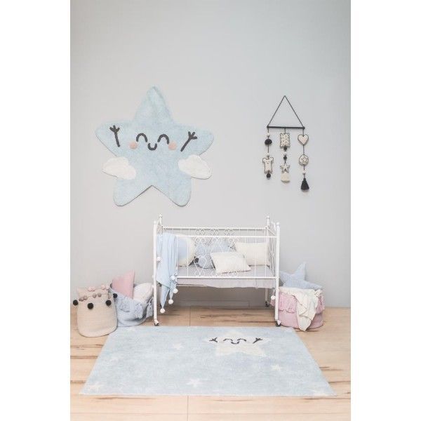 Dywan Lorena Canals dziecięcy HAPPY STAR 120x160 niebieski 1 szt