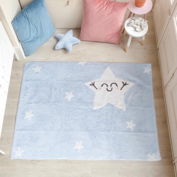 Dywan Lorena Canals dziecięcy HAPPY STAR 120x160 niebieski 1 szt