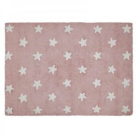 Dywan Lorena Canals dziecięcy PINK STARS WHITE 120x160 różowy 1 szt