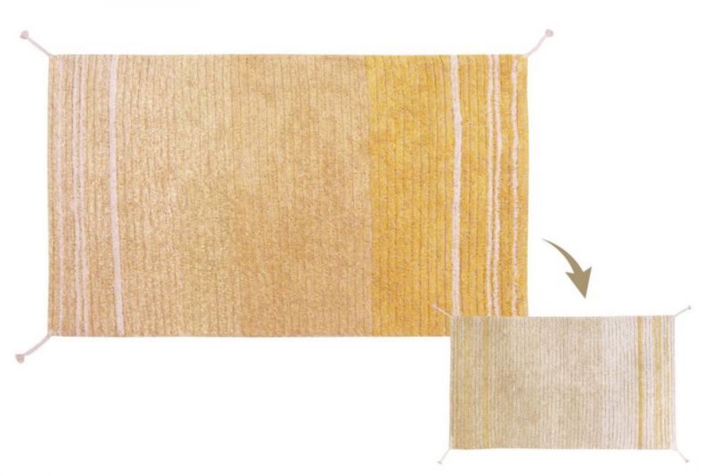Dywan Lorena Canals TWIN AMBER 80x140 żółty/beżowy dwustronny 1 szt