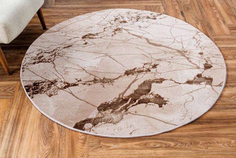 Dywan Multidecor Creation 120 cm koło marmur kolory ziemi 1 szt.