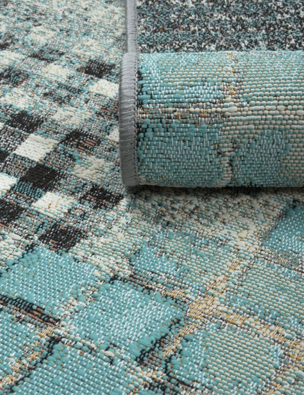 Dywan Multidecor Dara 80 x 150 cm patchwork turkus 1 szt.