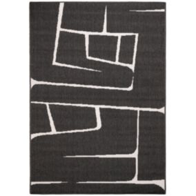 Dywan Multidecor Delmar 120 x 170 cm geometria czarny 1 szt.
