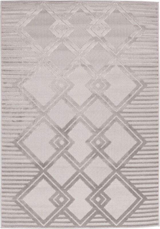 Dywan Multidecor Dora OUTDOOR na zewnątrz i do wewnątrz 80 x 150 cm romby szary 1 szt.
