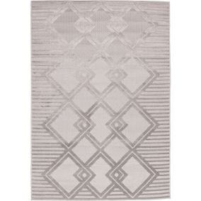 Dywan Multidecor Dora OUTDOOR na zewnątrz i do wewnątrz 80 x 150 cm romby szary 1 szt.
