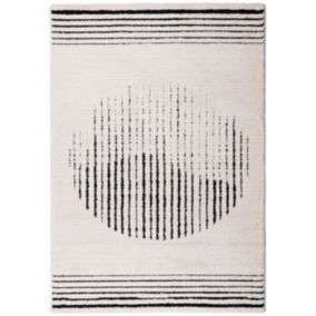 Dywan Multidecor  Elio 80 x 150 cm linie kremowo czarne 1 szt.