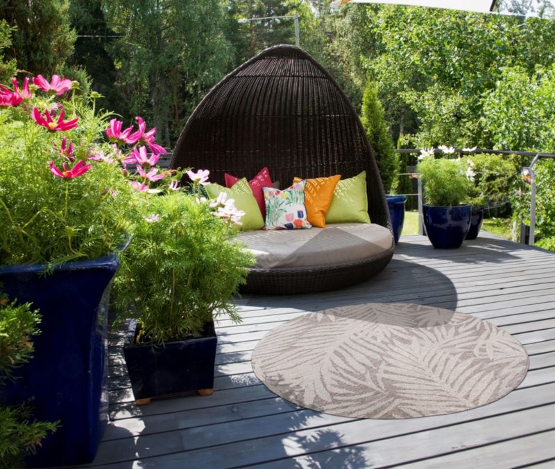 Dywan Multidecor Express New Outdoor na zewnątrz i do wewnątrz 160 cm koło palmy 1 szt.