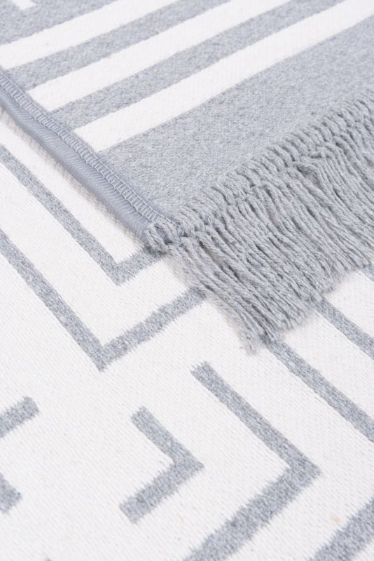 Dywan Multidecor Kilim Soft 60 x 130 cm geometria szaro-ivory 1 szt.