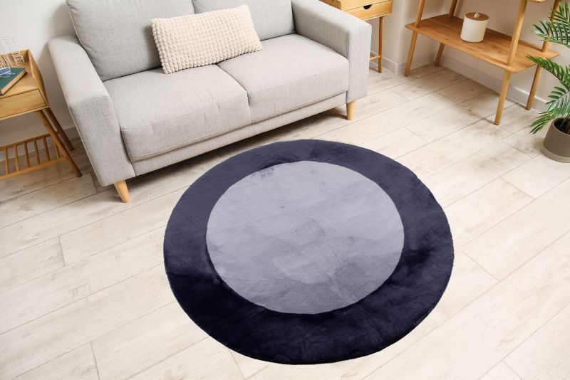 Dywan Multidecor Maximo 120 cm koło ramka antracytowo-czarna 1 szt.