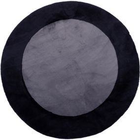 Dywan Multidecor Maximo 160 cm koło ramka antracytowo-czarna 1 szt.