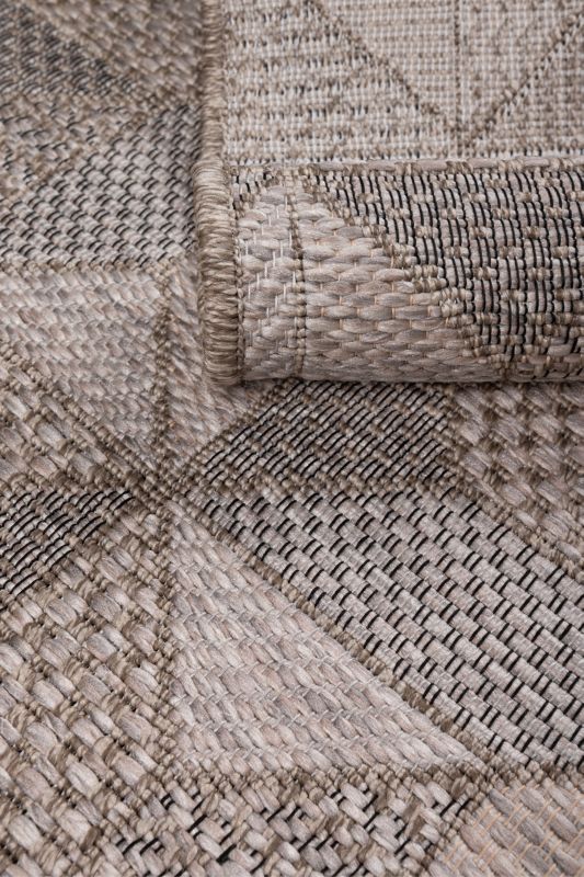 Dywan Multidecor Oria Outdoor na zewnątrz i do wewnątrz 160 x 220cm geometria szaro-beżowy 1 szt.