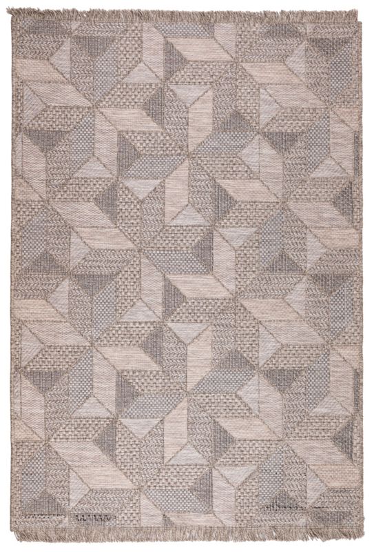 Dywan Multidecor Oria Outdoor na zewnątrz i do wewnątrz 70 x 140 cm geometria szaro-beżowy 1 szt.