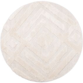 Dywan Multidecor Pisa 160 cm koło romby ivory 1 szt.
