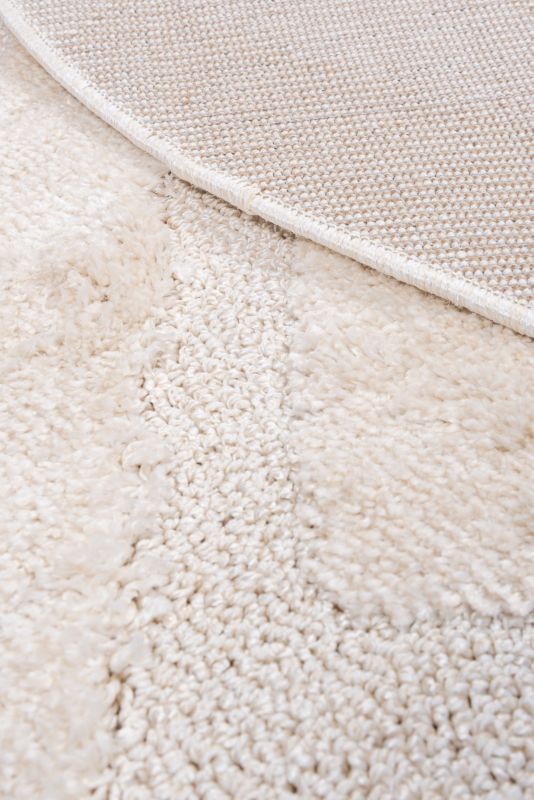 Dywan Multidecor Pisa 160 cm koło romby ivory 1 szt.