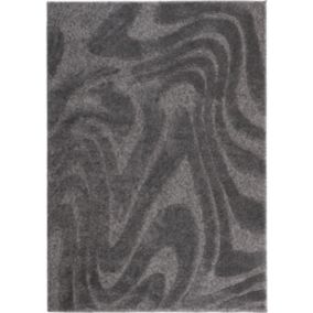 Dywan Multidecor Pisa 200 x 290 cm fala ciemna  szara 1 szt.