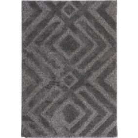 Dywan Multidecor Pisa 200 x 290 cm romby ciemny szary 1 szt.