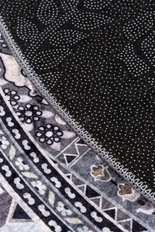 Dywan Multidecor Print Shine 133 cm koło orientalny szary 1 szt.