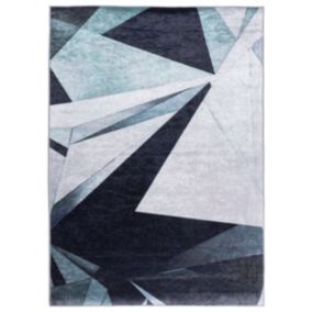 Dywan Multidecor Print Shine 160 x 230 cm geometria czarno-zielony 1 szt.