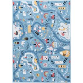 Dywan Multidecor Stella Ulice 120 x 170 cm niebieski 1 szt.