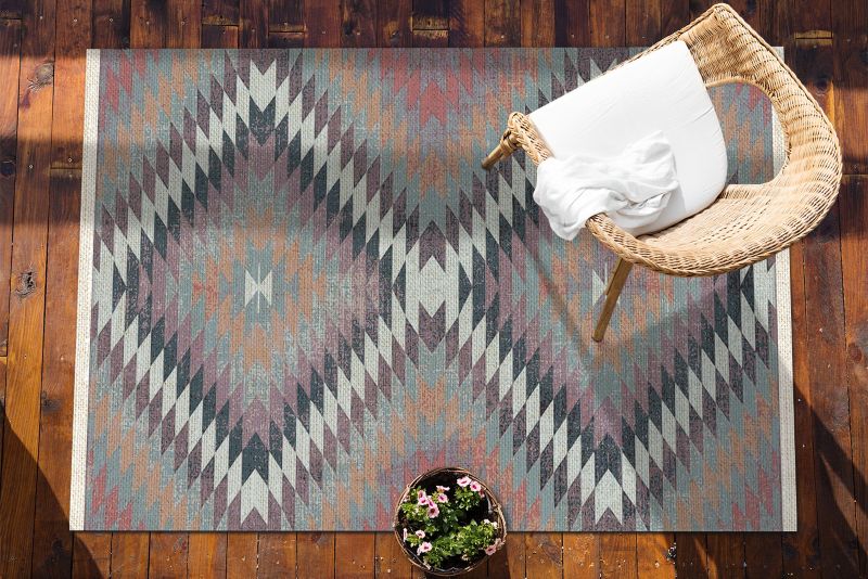 Dywan Na Zewnątrz Tulup 100x150 cm Do Ogrodu, Na Taras Równoległoboki wzór 1 szt.
