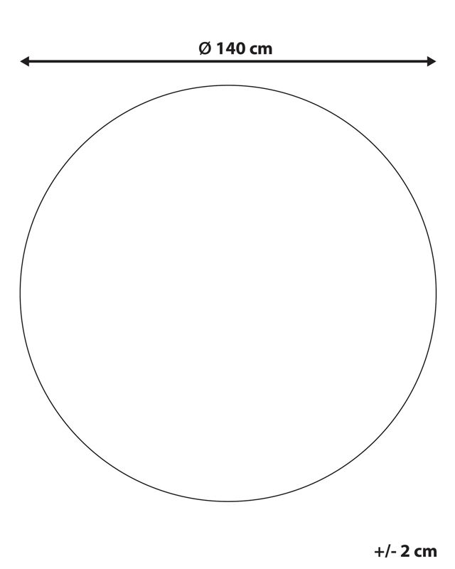 Dywan okrągły 140 cm niebieski Leventler 1 szt.