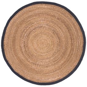 Dywan okrągły Direct Home and Garden WICKER czarny 100 cm 1 szt.