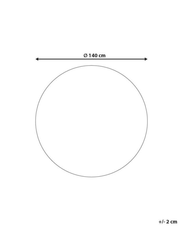 Dywan okrągły skórzany 140 cm brązowy Sorgun 1 szt.