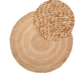 Dywan okrągły z juty 140 cm beżowy Erence 1 szt.