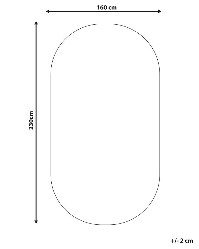 Dywan owalny jutowy 160 x 230 cm beżowy Demirci 1 szt.