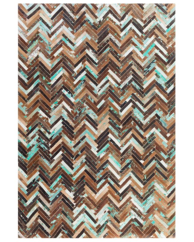 Dywan patchwork skórzany 140 x 200 cm wielokolorowy Amasya 1 szt.