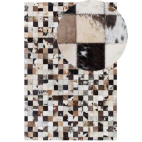 Dywan patchwork skórzany 140 x 200 cm wielokolorowy Cerli 1 szt.