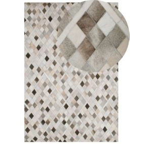 Dywan patchwork skórzany 140 x 200 cm wielokolorowy Hirka 1 szt.