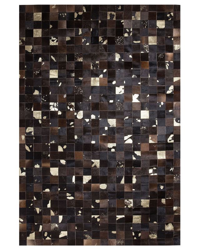 Dywan patchwork skórzany 160 x 230 cm brązowy Bandirma 1 szt.