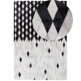 Dywan patchwork skórzany 160 x 230 cm czarno-biały Maldan 1 szt.
