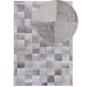 Dywan patchwork skórzany 160 x 230 cm szary Alacam 1 szt.