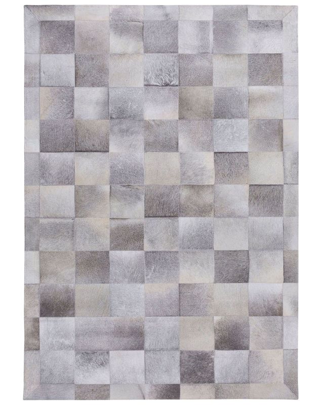 Dywan patchwork skórzany 160 x 230 cm szary Alacam 1 szt.